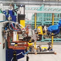 Robot automático de soldadura por puntos de resistencia para vigas anticolisión, estación de soldadura por proyección