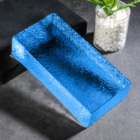 Cloison en briques de verre pour hôtel, logo personnalisé, verre dépoli, intimité, décoratif, bloc de cristal solide, vente en gros, OEM