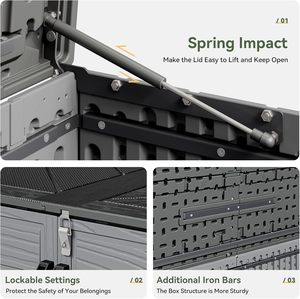 Abri de jardin en résine, unité à 2 portes, <span class=keywords><strong>armoire</strong></span> de <span class=keywords><strong>rangement</strong></span> pour outils de <span class=keywords><strong>garage</strong></span>, abri de jardin en résine - Product Image 5