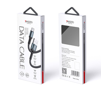 Kabel Data Pengisian Daya USB YESIDO CA75 2 Meter, Jalinan Nilon, Pengisian Cepat, Aluminium Alloy