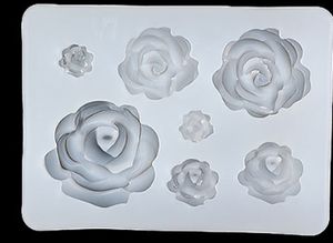 Flor Rosa <span class=keywords><strong>moldes</strong></span> <span class=keywords><strong>de</strong></span> silicona <span class=keywords><strong>de</strong></span> boda Cupcake Topper tarta Fondant herramientas <span class=keywords><strong>de</strong></span> decoración - Product Image 6