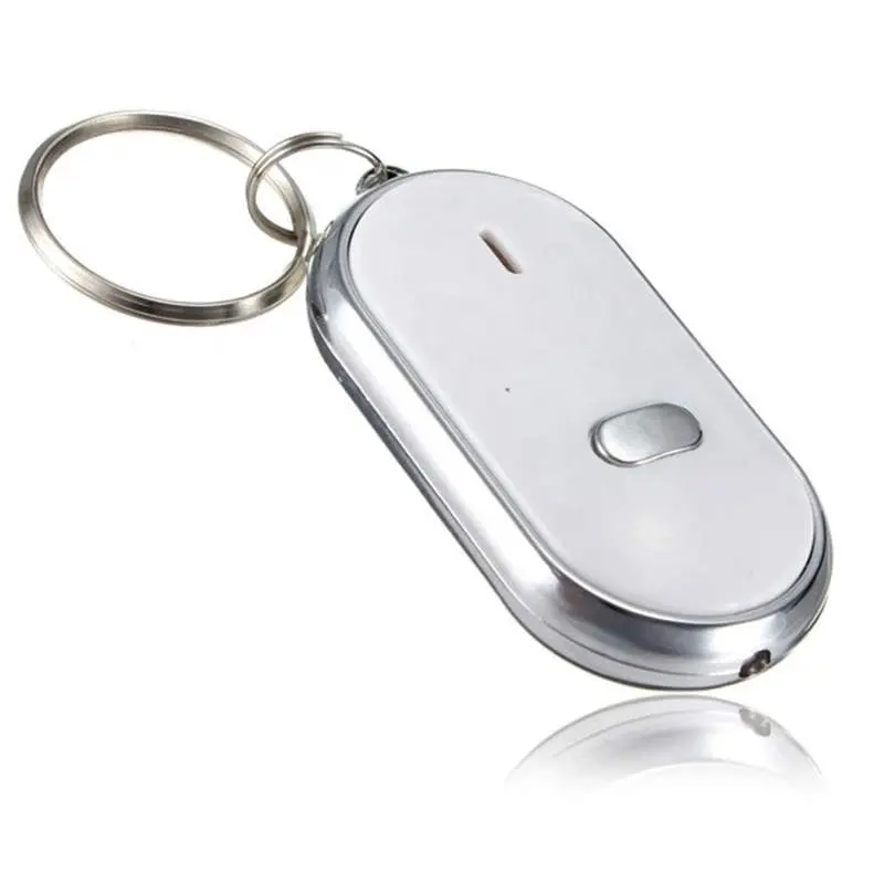 1 Cái LED Light Torch Điều Khiển Âm Thanh Từ Xa Mất Key Finder Locator Keychain Keyring Với Tiếng Còi Vỗ Tay
