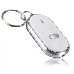 1PCs LED Light Torch Remote Sound Control Lost Key Finder Locator Locator Keychain Keyring With Whistle Claps