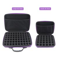 Étui rigide personnalisé de grande taille avec fermeture éclair pour le stockage d'huiles essentielles, 60 flacons de 10 ml, mousse de protection, étui de transport pour les voyages
