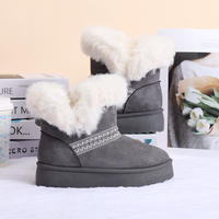 Bottes d'hiver pour femmes, nouvelle collection, très vendues, mi-mollet, fourrure courte artificielle, semelle antidérapante, chaudes et durables