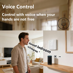 Tuya Alexa Google WIFI Thermostat pour chauffage au sol chaud maison avec bande de bordure détachable à écran tactile LED ultra-mince - Product Image 4