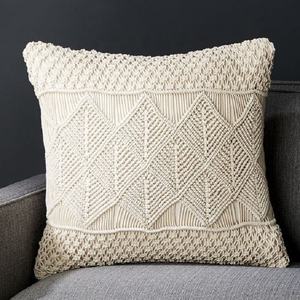 Funda de cojín de sofá Vintage de hotel con borlas de macramé de punto de lujo, funda de almohada Bohemia, 100% algodón - Product Image 3