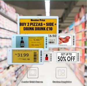 Nuevo Diseño de Etiqueta Electrónica para Estantes con Pantalla de Tinta Electrónica de 13.3 Pulgadas, Etiqueta de Precio ESL de 3 Colores, Sistema de Etiquetas Digitales para Supermercados, Etiqueta Eink - Product Image 3