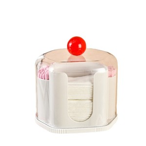 <span class=keywords><strong>2</strong></span> Khe Cắm Bông Tăm Bông Bóng Miếng Đệm Chủ <span class=keywords><strong>Jar</strong></span> Nhựa Container Dispenser Hộp Với Nắp Cho Phòng Tắm Nhà Lưu Trữ Tổ Chức - Product Image 6