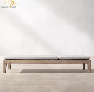 Kursi pantai kayu jati lipat kualitas Premium kursi santai kayu jati kursi panjang matahari luar ruangan untuk sisi kolam - Product Image 3