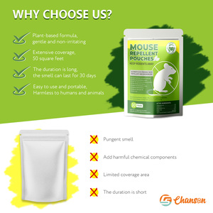 Kiểm soát dịch hại 10 gói 16g/túi mới tự nhiên an toàn chuột Chuột đuổi chuột kéo dài 30 ngày Chuột gặm nhấm đẩy lùi Túi - Product Image 5