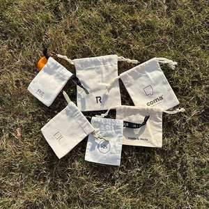 Hot Selling 100% Natural Cotton <b>Drawstring</b> <b>Pouch</b> Customized Eco-Friendly Packaging Bag - Product Image 5