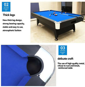 Tavolo da Biliardo Professionale da 9ft 8ft 7ft all'Ingrosso a Basso Costo, Moderno per Interni ed Esterni, Tavolo da Snooker e Biliardo 3 in 1 - Product Image 3