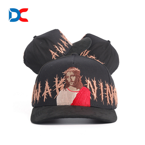 Bán Buôn Chất Lượng Cao Chúa Giêsu 5 Bảng Điều Chỉnh Mũ Phụ Nữ Người Đàn Ông Cong vành Dand Mũ Da Lộn 31 <span class=keywords><strong>Hat</strong></span> Mũ Bóng Chày Thể Thao Gorras Mũ thô lỗ - Product Image 6