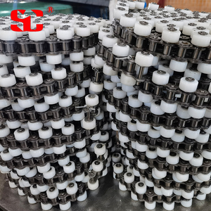 12a-sr thép không gỉ sân ngắn Con lăn băng tải chuỗi với bên gắn con lăn lớn và sprockets trong thép - Product Image 4