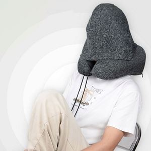 Own Factory Logo Packaging Portable High Support Memory Foam Travel With Hoodie Airplane <b>U</b> <b>Shaped</b> Neck <b>Pillow</b> 80 - Product Image 5