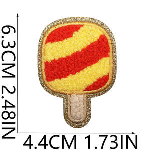 Parches Bordados Termoadhesivos con Diseño de Espiral de Caramelo de Dibujos Animados, Forma de Manzana <span class=keywords><strong>y</strong></span> Corazón, para <span class=keywords><strong>Ropa</strong></span> - Product Image 3
