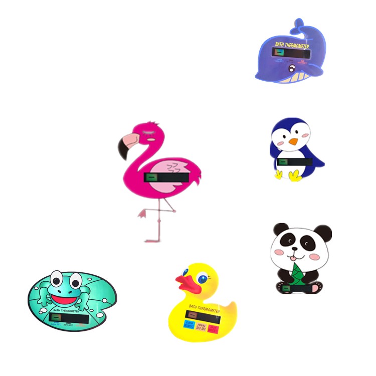 Многоразовая жидкокристаллическая полоса термометра для ванны с клейкой наклейкой