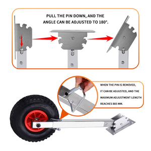 Winibo New Bearing Boat Launch Replacement/Repair <strong>Wheels</strong> 260mm Fits Any Transom <strong>Dinghy</strong> Jon Boat - Product Image 5