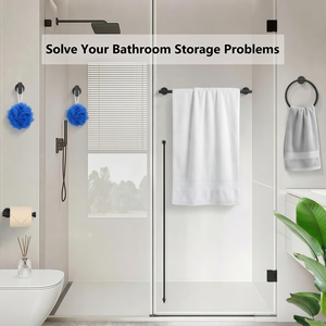 New Wall Toilet Rack Organizer <b>Bathroom</b> Hardware <b>Accessories</b> Bath Shower Towel Paper Rail Bar Rack Shelf Set for <b>Bathroom</b> System - Product Image 4