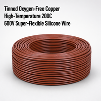 Cable de Silicona UL3239 16AWG, 3KV 1.26mm², Calibre 16, Flexible, OFC, Alta Tensión, Alta Temperatura, para Baterías de Vehículos Eléctricos