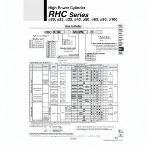 Pièces pneumatiques de RHCB25-310 de cylindre de puissance élevée de SMC Pneumatics - Product Image 1