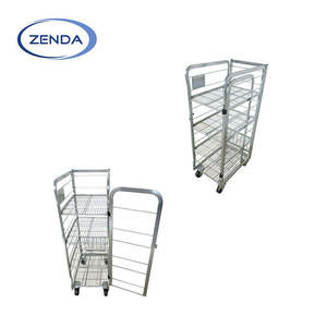 Chariot à roulettes à quatre roues pour conteneurs, testé, personnalisé OEM, en acier, pour le transport de lait, marque <span class=keywords><strong>Zenda</strong></span> - Product Image 4