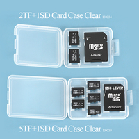 SUNSHING - Estuche Protector Transparente para Tarjetas SD, Estuche de Plástico para Tarjetas Micro SD, Soporte para Tarjetas de Memoria para 8 Tarjetas SD, SDXC, SDHC, TF, CF, Estuche Compacto