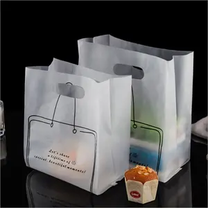 Impression colorée biodégradable de conception personnalisée à emporter en plastique sac pour restaurant