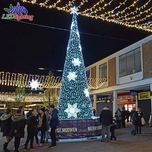 Árvore de Natal LED para decoração gigante ao ar livre com estrutura de metal