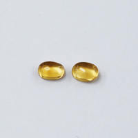 Vente en gros de cabochons ovales en citrine naturelle 2x3mm, pierres lâches claires pour incrustation de bagues et colliers