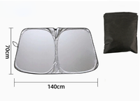 Pare-soleil de voiture personnalisé avec logo, pliable, réfléchissant, protection UV pour voiture, SUV, camion avec pochette de rangement