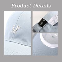 Gorra de Béisbol Personalizada Bordada de 6 Paneles con Visera Curva, Hebilla Metálica Ajustable y Protección Solar