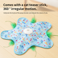 ZMaker 2 en 1 : Jouet de chasse pour chat avec jeu de cache-cache, plumes dissimulées dans un sac, pour l'exercice et la capture du chat