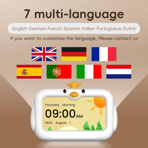 <strong>LED</strong> Night Wake up Light Digital Table <strong>Clock</strong> Desk Sleep Trainer Alarm <strong>Clock</strong> with Calendars for Kids Living Room Charging - Product Image 4