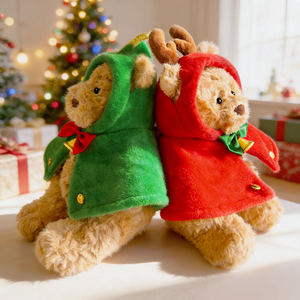 Peluche a Forma di Orso, Simpatico Cartone Animato Natalizio, Imbottito in Cotone PP, Regalo di Consolazione per Bambini - Product Image 2