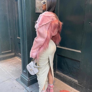 मेरिनो फर स्लिड गोल्ड फर जैकेट डिजाइन 2023 नई फैशन फर जैकेट - Product Image 1