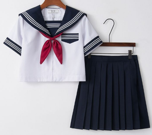 <span class=keywords><strong>Uniforme</strong></span> d'écolière japonaise grande taille JK Noir Marin Basique Dessin animé <span class=keywords><strong>Uniforme</strong></span> de marin Ensembles Costume Femme Fille Costume - Product Image 3