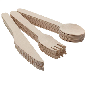 Ensemble de couverts jetables <span class=keywords><strong>en</strong></span> <span class=keywords><strong>bois</strong></span> de bouleau couverts compostables <span class=keywords><strong>en</strong></span> <span class=keywords><strong>bois</strong></span>/bambou pour pique-niques et voyage cuillère et couteau de qualité alimentaire - Product Image 3