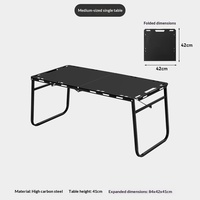 Table pliante tactique IGT pour l'extérieur, mobilier portable en acier au carbone pour le camping, les pique-niques et les marchés nocturnes