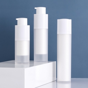 15Ml 30Ml 50Ml Frosted + Trắng Hai Lớp Chất Lượng Cao Rotary Airless Chai Chăm Sóc Da Chai Nhựa Mỹ Phẩm - Product Image 1