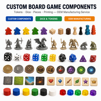 Impression personnalisée de jeux de société, ensemble complet de composants de jeux de société, jetons, dés, pièces, service de fabrication