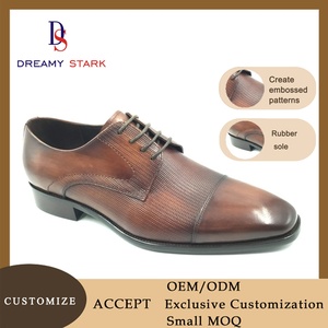 Handmade Oxford Style <b>Dress</b> Shoes for <b>Men</b> New Design Durable High Quality Luxury Custom Logo Comfortable Slip-On for Autumn - Product Image 2