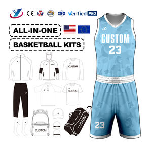 Fabriek Zomer Polyester Basketbalpak Sportset Automatisch Snijden Basketbalpak Sportset Fabrikant - Product Image 1