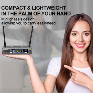 Micrófono Inalámbrico X2 de 2 Canales, Cardioide, con Frecuencia UHF Ajustable, Largo Alcance (165 pies/50 m), Cancelación de Ruido, Alta Sensibilidad - Product Image 3