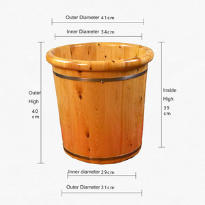 Bassin de pédicure bureau à domicile en bois pied spa baignoire seau bassin de pédicure avec rouleau masseur de pieds et couvercle - Product Image 6
