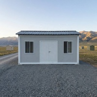Casa Modular Prefabricada de Diseño Moderno con Acabado de Madera y Techo Inclinado, Villa Desmontable para Jardín o Casa de Huéspedes
