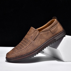 Nouvelles <span class=keywords><strong>Chaussures</strong></span> Décontractées pour Hommes en Cuir PU 2026 – Baskets Tendance à Enfiler, Mocassins d'Été Respirants en Maille, <span class=keywords><strong>Chaussures</strong></span> Plates de Conduite pour Hommes - Product Image 4