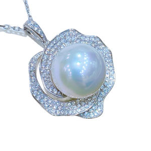 Collier de perles naturelles de haute qualité, tendance, 9-14 mm, couleurs mélangées, design personnalisé avec un nœud de style royal - Product Image 5