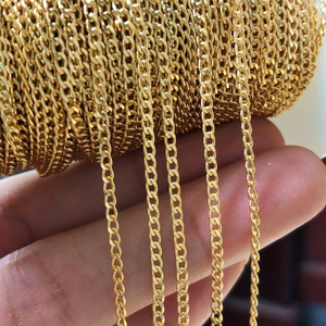 New 2.0Mm Cuba Chuỗi <span class=keywords><strong>14K</strong></span> Vàng Đầy Cho Phụ Nữ Đồ Trang Sức Làm Dây Chuyền - Product Image 2